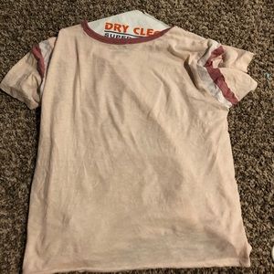 Light pink stripped sleeve shirt